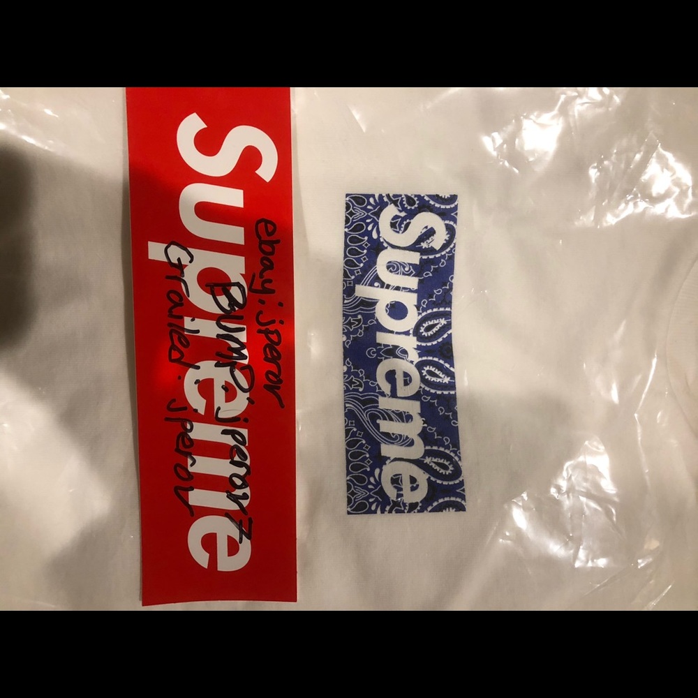Supreme bandana box logo tee white DEADSTOCK